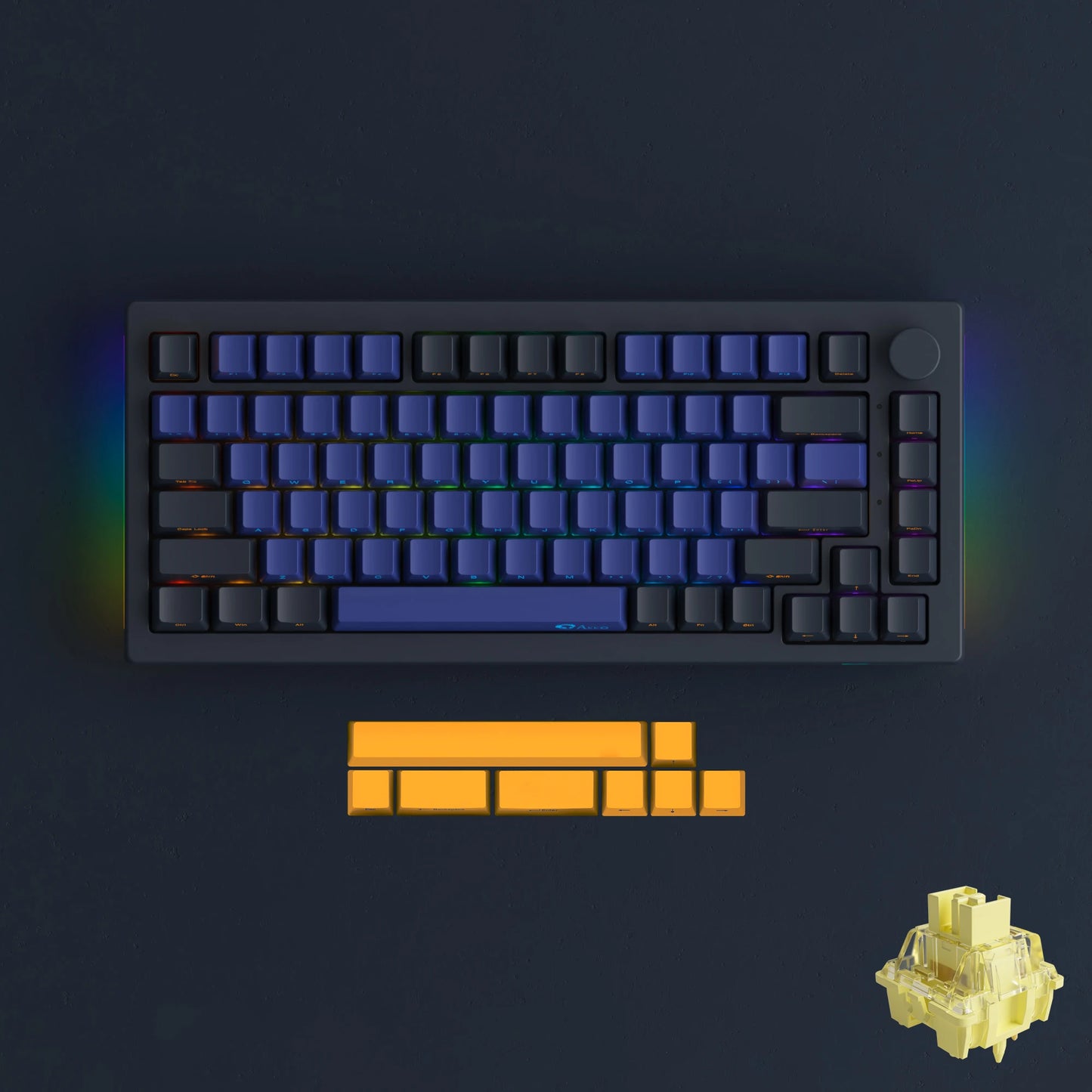 5075B plus 75% Hot Swap Multi-Modes RGB Mechanical Gaming Keyboard 2.4Ghz Wireless/Usb Type-C/Bluetooth 5.0