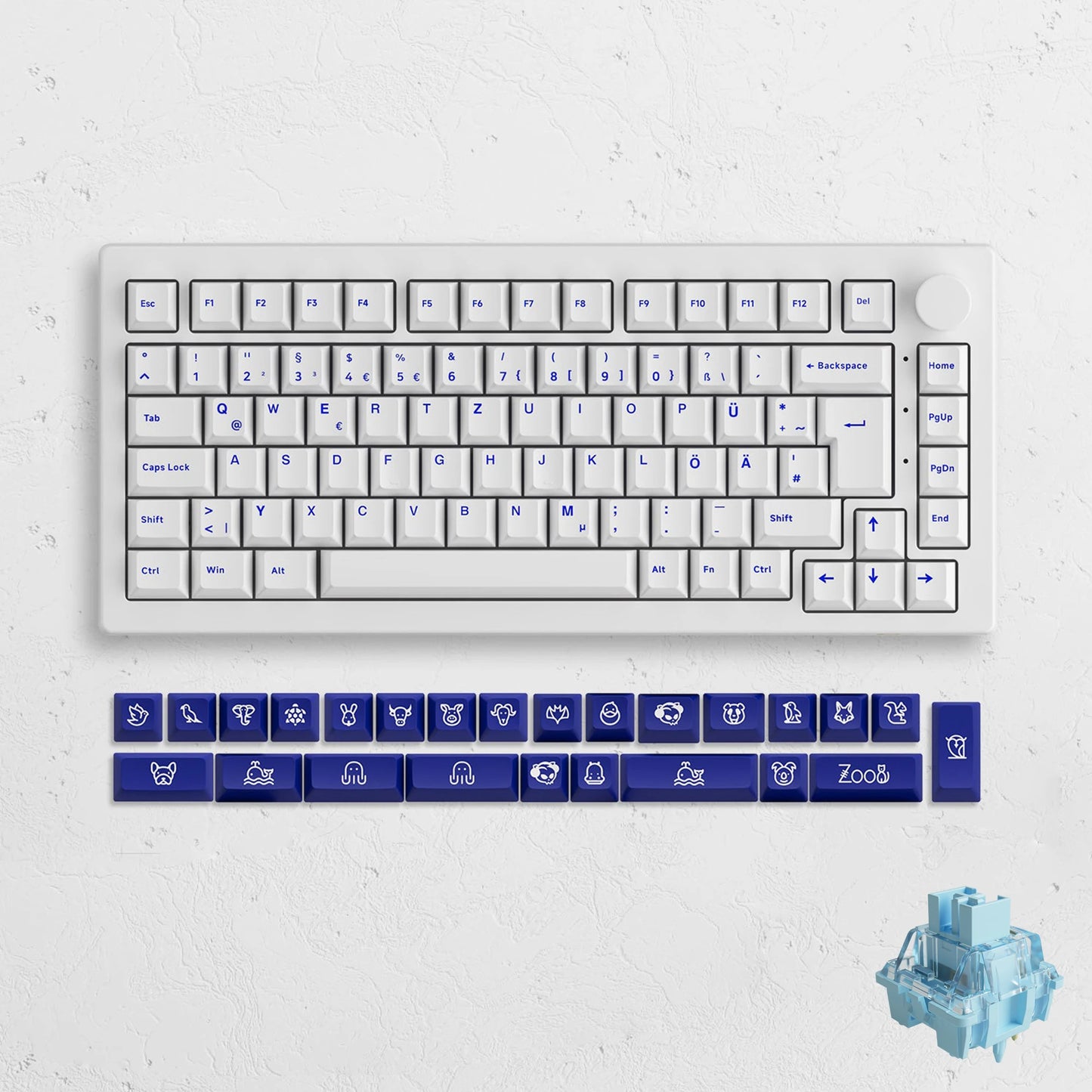 5075B plus 75% Hot Swap Multi-Modes RGB Mechanical Gaming Keyboard 2.4Ghz Wireless/Usb Type-C/Bluetooth 5.0