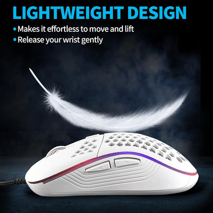 FeatherScale Honeycomb Gaming Mouse (Wired)