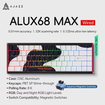 AK680 MAX Mechanical Keyboard HE Hall Effect Switch 60% 8K/1K RGB Wired/Wireless Gaming Rapid Trigger Magnetic Keyboard