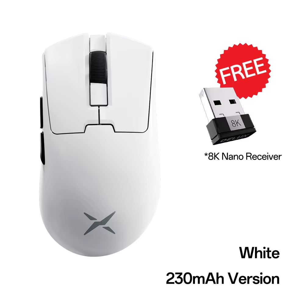 M900Mini PRO Wireless Gaming Mouse Ergonomic Ultra-Lightweight 40G PAW3395 8K Hz for Medium to Small Hands PC Laptop Gamer