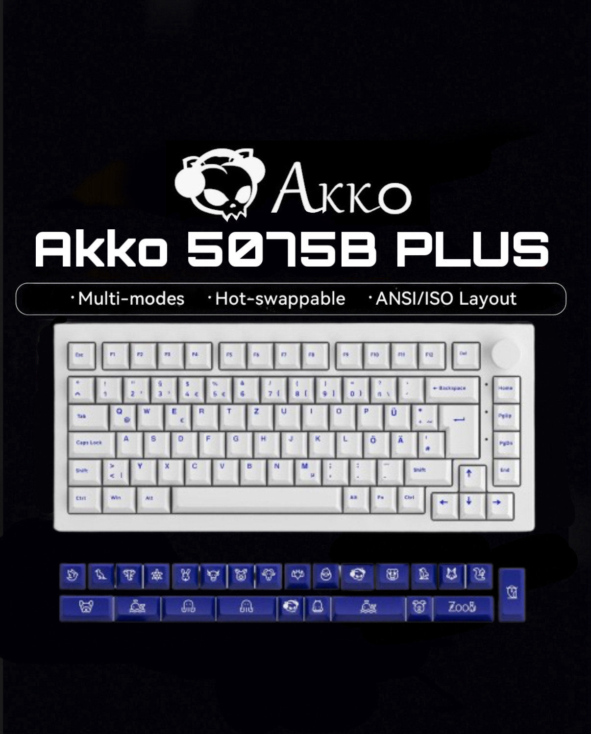 Akko 5075B plus 75% 2.4Ghz Wireless/Usb Type-C/Bluetooth 5.0