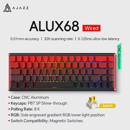 AK680 MAX Mechanical Keyboard HE Hall Effect Switch 60% 8K/1K RGB Wired/Wireless Gaming Rapid Trigger Magnetic Keyboard