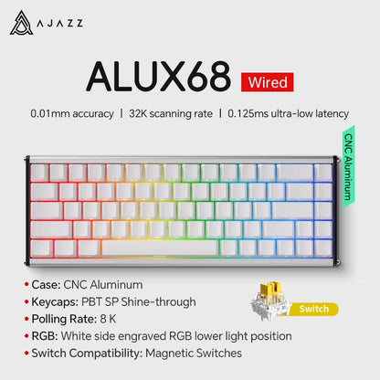 AK680 MAX Mechanical Keyboard HE Hall Effect Switch 60% 8K/1K RGB Wired/Wireless Gaming Rapid Trigger Magnetic Keyboard