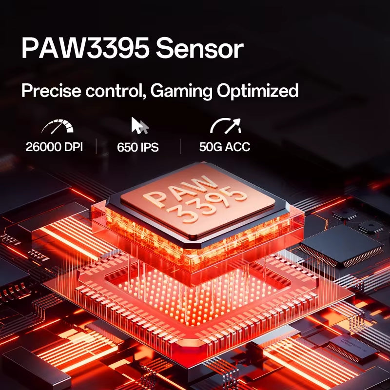 M900Mini PRO Wireless Gaming Mouse Ergonomic Ultra-Lightweight 40G PAW3395 8K Hz for Medium to Small Hands PC Laptop Gamer