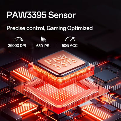 M900Mini PRO Wireless Gaming Mouse Ergonomic Ultra-Lightweight 40G PAW3395 8K Hz for Medium to Small Hands PC Laptop Gamer