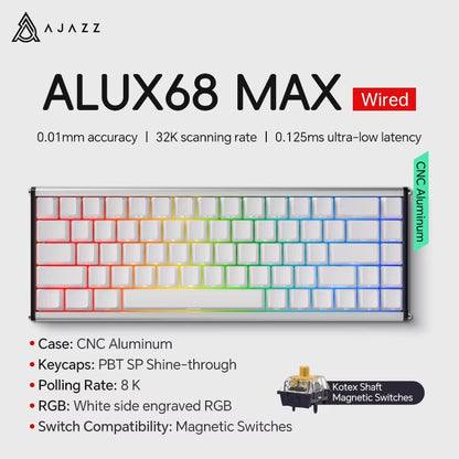 AK680 MAX Mechanical Keyboard HE Hall Effect Switch 60% 8K/1K RGB Wired/Wireless Gaming Rapid Trigger Magnetic Keyboard