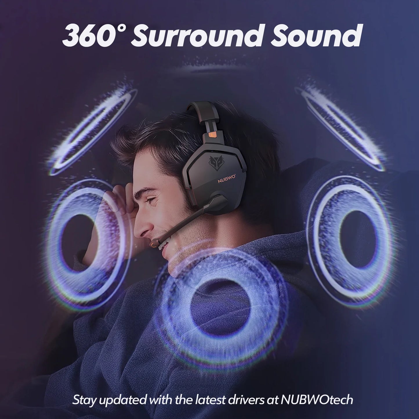 NUBWO G06 Dual Wireless 2.4Ghz Bluetooth Gaming Headset