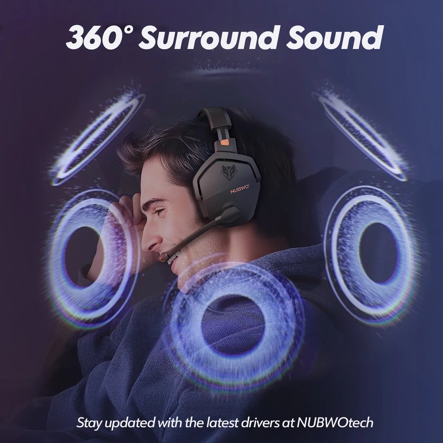 NUBWO G06 Dual Wireless 2.4Ghz Bluetooth Gaming Headset