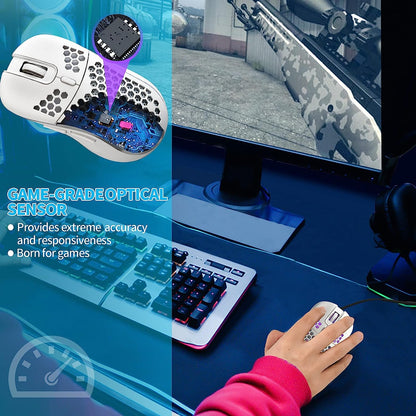 FeatherScale Honeycomb Gaming Mouse (Wired)