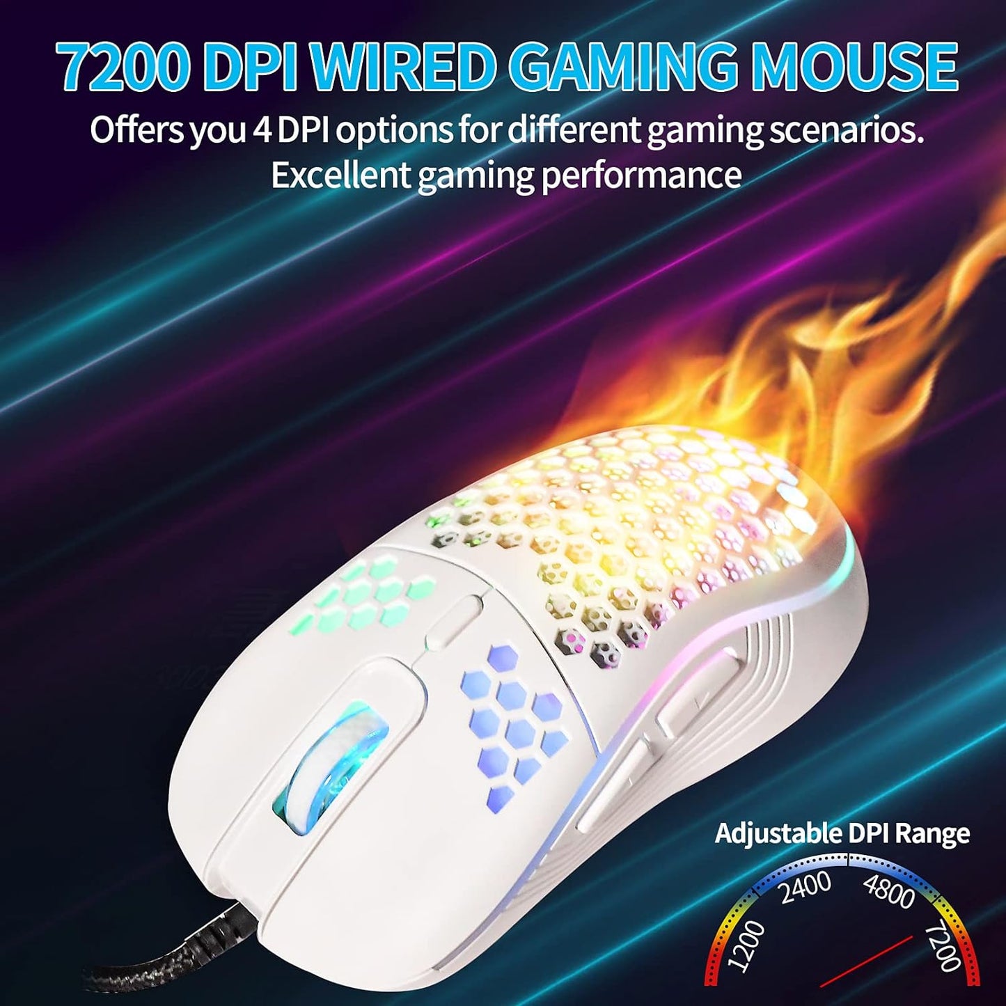 FeatherScale Honeycomb Gaming Mouse (Wired)