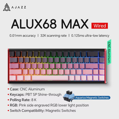 AK680 MAX Mechanical Keyboard HE Hall Effect Switch 60% 8K/1K RGB Wired/Wireless Gaming Rapid Trigger Magnetic Keyboard