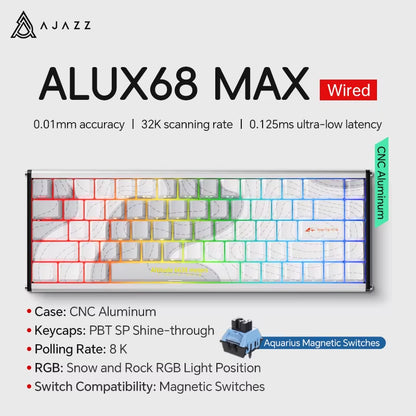 AK680 MAX Mechanical Keyboard HE Hall Effect Switch 60% 8K/1K RGB Wired/Wireless Gaming Rapid Trigger Magnetic Keyboard